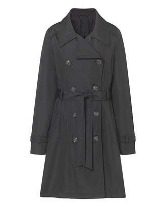 Fashion World Plain Fit and Flare Trench Coat