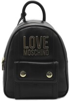 Thumbnail for your product : Love Moschino Logo Plaque Zipped Backpack