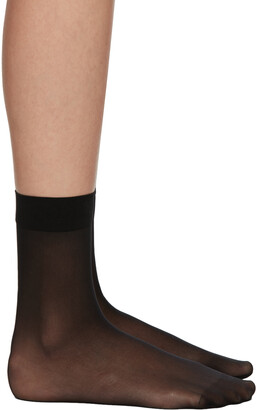 Wolford Black Individual 10 Ankle-High Socks