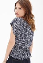 Thumbnail for your product : Forever 21 Tribal Print Peplum Top