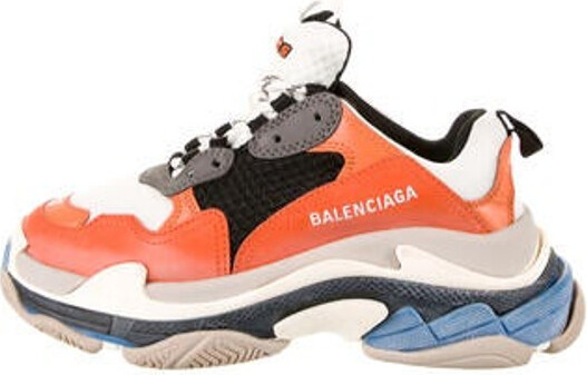 Balenciaga Triple S 'Orange Grey Black' Chunky Sneakers - ShopStyle