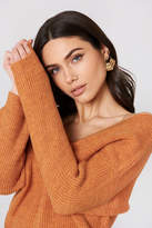 Thumbnail for your product : NA-KD Off Shoulder V Knitted Sweater