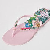 Thumbnail for your product : River Island Haviana Pink Tropical Flatform Flip Flop