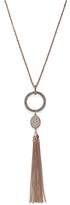 Thumbnail for your product : INC International Concepts Rose Gold-Tone Pavé Circle Pendant Tassel Necklace, Created for Macy's
