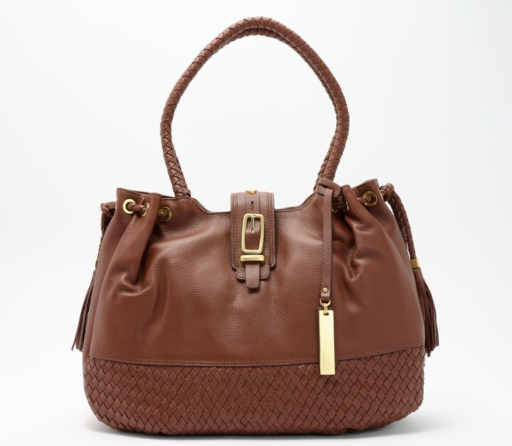 Lodis As Is Woven Leather Cinch Amal Tote