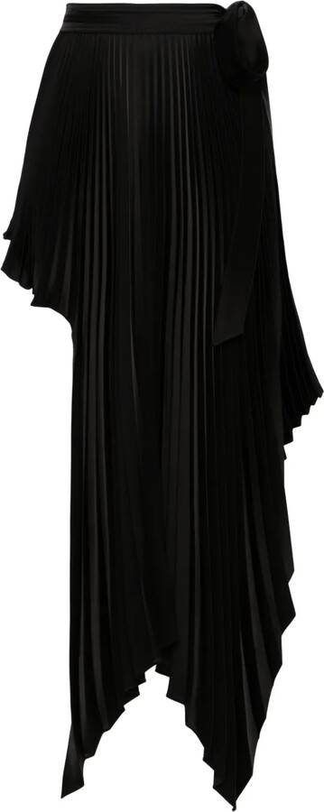 Peter Do Sliced pleated wrap skirt