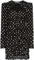 Thumbnail for your product : Alessandra Rich Polka Dot Ruched Mini Dress