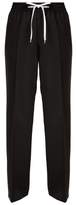 Thumbnail for your product : Miu Miu Side Stripe Wool And Mohair Blend Track Pants - Womens - Black
