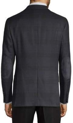 Brioni Silk Plaid Suit Jacket