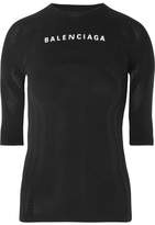 Thumbnail for your product : Balenciaga Printed Stretch Top - Black