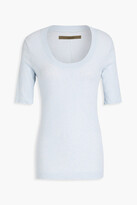 Thumbnail for your product : Enza Costa Mélange cotton and cashmere-blend top