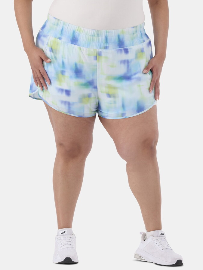 Avia Women’s and Women’s Plus Running Shorts with Bike Liner, Sizes XS-4X