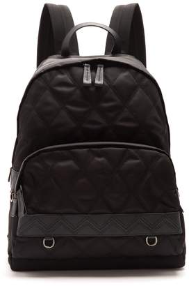 Prada Leather-trimmed zip-around quilted backpack
