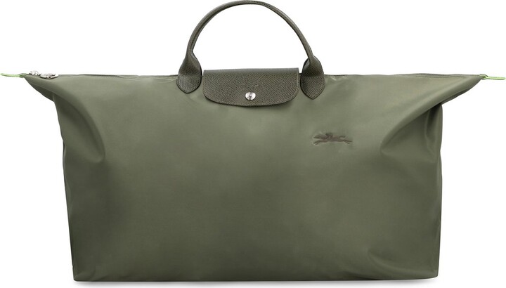 Longchamp Pouch with handle Le Pliage Green - ShopStyle Shoulder Bags