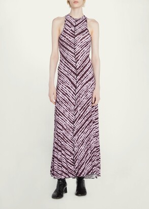 Proenza Schouler White Label Striped Tie-Dye Maxi Dress