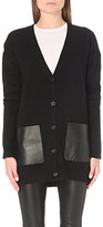 Thumbnail for your product : Joseph Leather-pocket cashmere cardigan