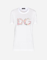 Thumbnail for your product : Dolce & Gabbana Jersey t-shirt with floral embroidery