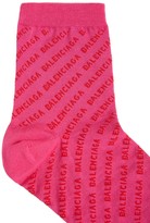 Thumbnail for your product : Balenciaga All Over Logo Cotton Blend Socks