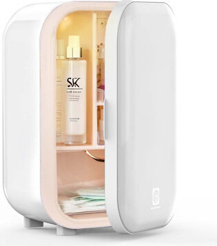 Advwin Skincare & Cosmetic Mini Fridge, 22l Beauty Refrigerator With 44°f Cooling, 5-zone Organizer, Led Light For Makeup & Serums
