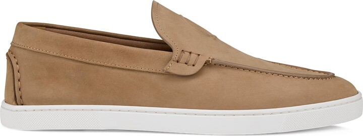 Christian Louboutin Moonboat Leather Boat Shoes