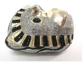Thumbnail for your product : Judith Leiber Black White Crystal Golden Monkey Minaudiere Clutch Handbag