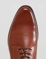 Thumbnail for your product : ASOS Design Wide Fit Lace Up Derby Shoes In Tan Faux Leather
