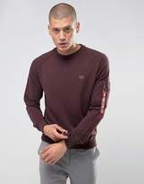 Thumbnail for your product : Alpha Industries X-Fit Crew Sweatshirt In Burgundy