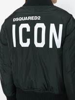Thumbnail for your product : DSQUARED2 Icon logo print bomber jacket