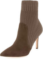 Thumbnail for your product : Gianvito Rossi Katie 85 Suede Sock Booties, Taupe