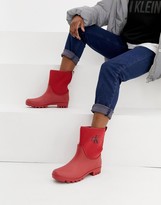 Thumbnail for your product : Calvin Klein Jeans Philippa red ankle wellington boots