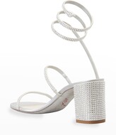 Thumbnail for your product : Rene Caovilla Cleo 85mm Snake-Wrap Block-Heel Sandals