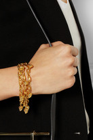 Thumbnail for your product : Alexander McQueen Gold-tone Swarovski crystal bracelet