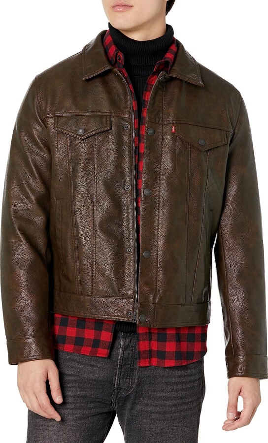 Levi's Men's Faux Leather Classic Trucker Jacket ShopStyle Outerwear