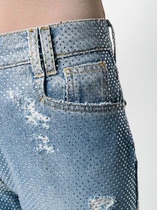 Balmain Crystal Embellished Jeans