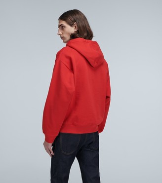 Gucci print hooded cotton sweatshirt