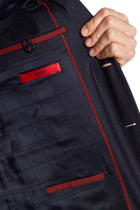 HUGO BOSS Adris Notch Lapel Two Button Long Sleeve Wool Sport Coat