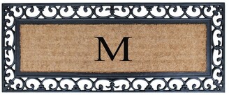 A1 Home Collections Exclusive Hand Crafted Myla Monogrammed Entry Doormat, 17.7" x 47.25"