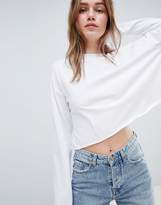 Thumbnail for your product : ASOS Design Crop Boxy T-Shirt With Long Sleeves In White
