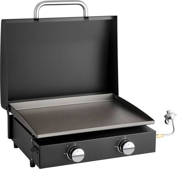 Angel Sar AngelSarGasGriddlewith2BurnersTabletopPortableGrillwithLidOilDrain&CollectionTrayPerfectforOutdoorCookingandFamilyMeals