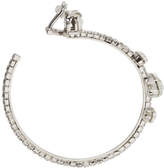Thumbnail for your product : Miu Miu Silver Crystal Hoop Clip-On Earrings