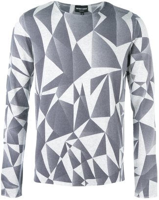 Emporio Armani geometric pattern jumper