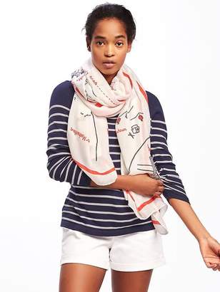 Old Navy Printed Linear Scarf