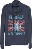 Thumbnail for your product : Disney Junior's Cruella Cruell Britannia Cowl Neck Sweatshirt - Navy Blue - X Small