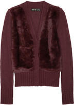 Thumbnail for your product : Elizabeth and James Rabbit-paneled knitted cardigan