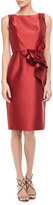 Thumbnail for your product : Carmen Marc Valvo Sleeveless Ruffle-Waist Cocktail Dress, Red