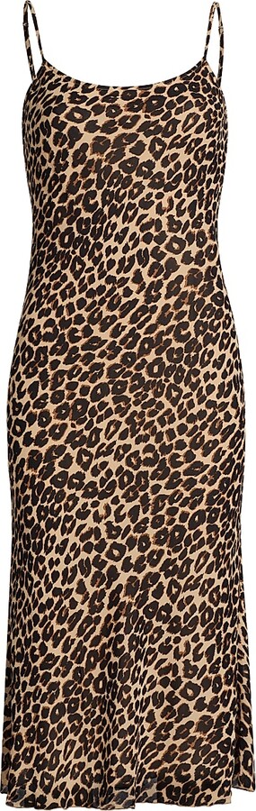 Reformation Women's Emerick Leopard Slip Dress - Leo - Size XS
