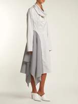 Thumbnail for your product : Palmer Harding Solar Contrast-stripe Cotton Shirtdress - Womens - Blue White