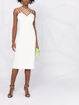 Thumbnail for your product : Alberta Ferretti Strap-Detail Mid-Length Dress