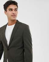 Thumbnail for your product : Selected Super Skinny Suit Jacket In Khaki