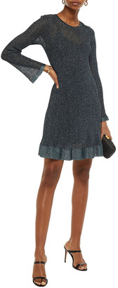 M Missoni Metallic Pointelle-knit Mini Dress